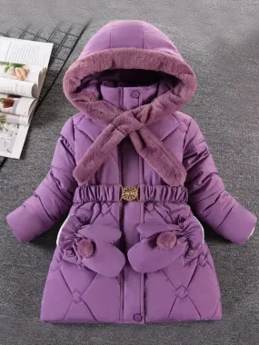 Snowy Strolls Belted Parka Jacket