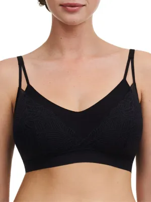 SoftStretch Lace Removable Padding Bralette - Black