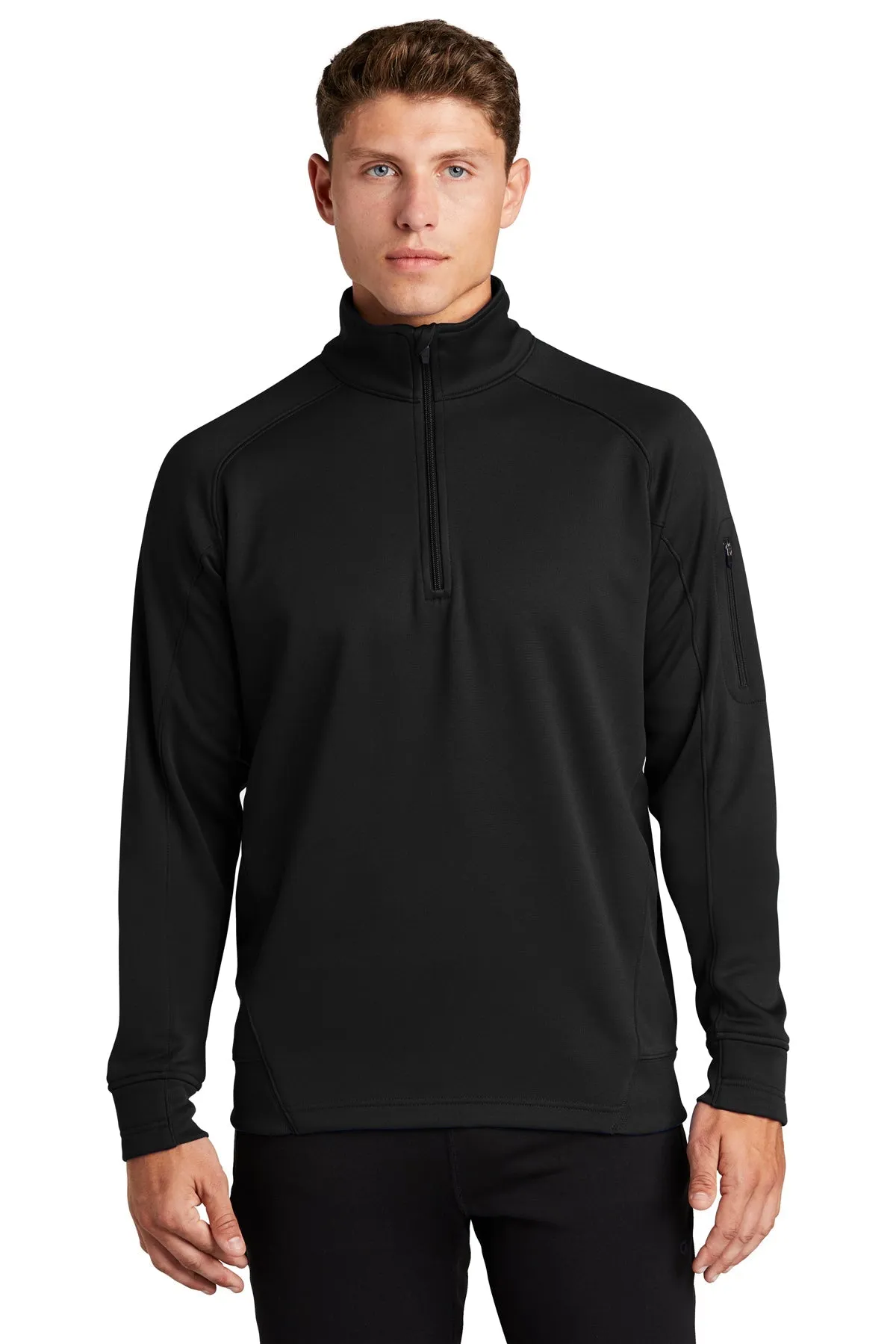 Sport-Tek Tech Fleece Custom 1/4-Zip Pullovers, Black