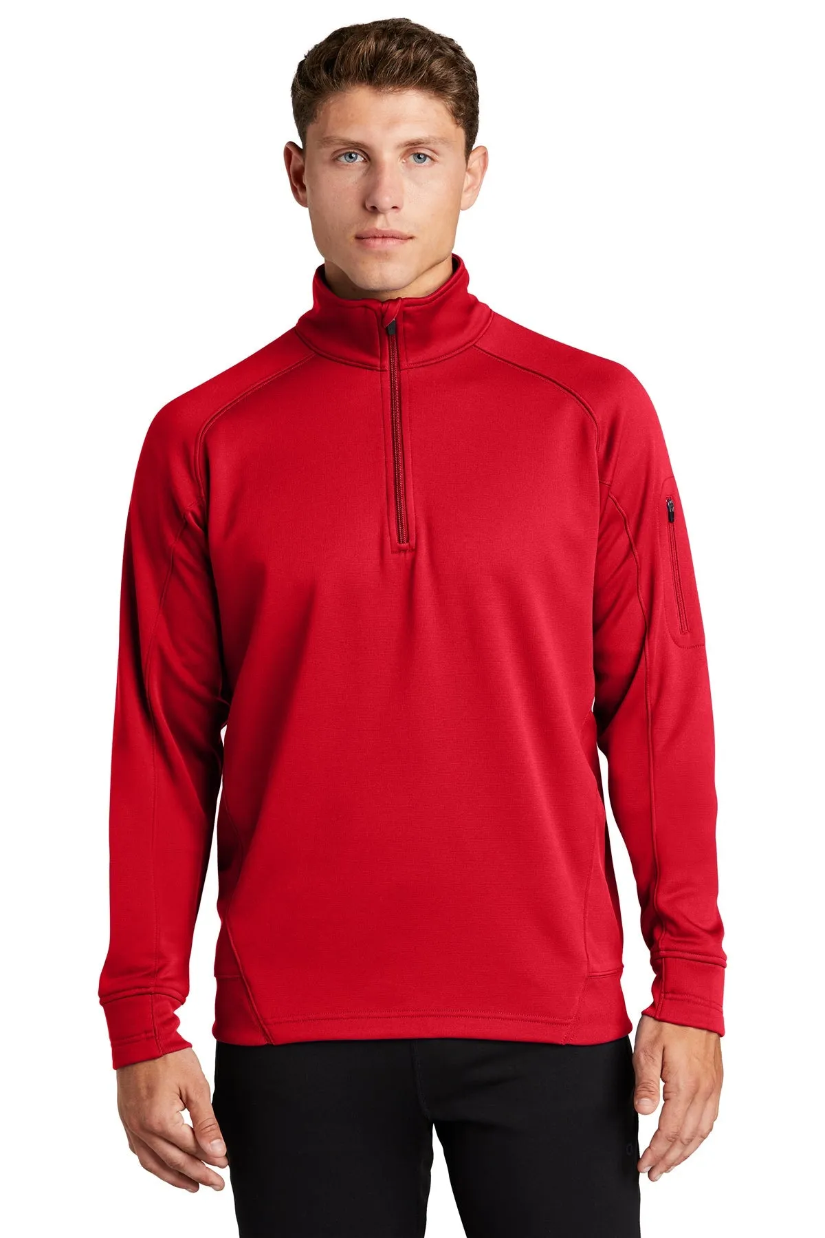 Sport-Tek Tech Fleece Customized 1/4-Zip Pullovers, True Red