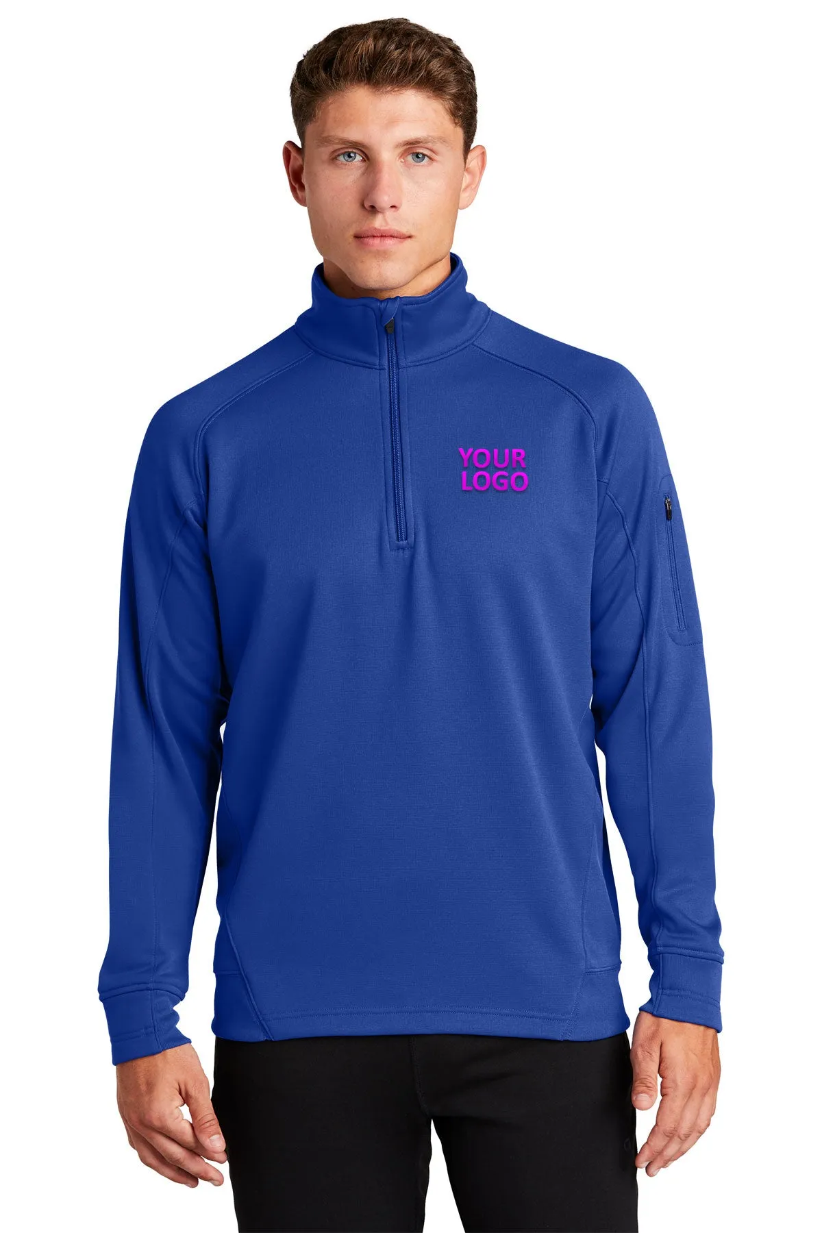 Sport-Tek Tech Fleece Customized 1/4-Zip Pullovers, True Royal