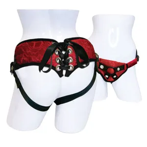 SportSheets Red Lace With Satin Corsette Strap On