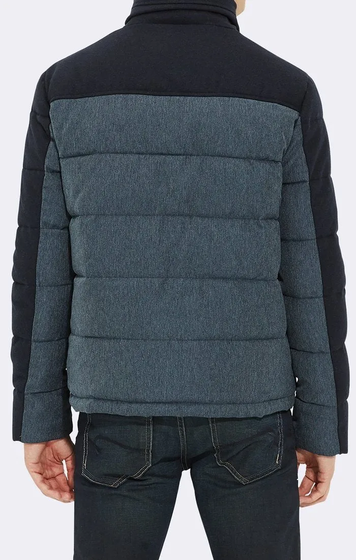 STAND UP COLLAR QUILTED JACKET