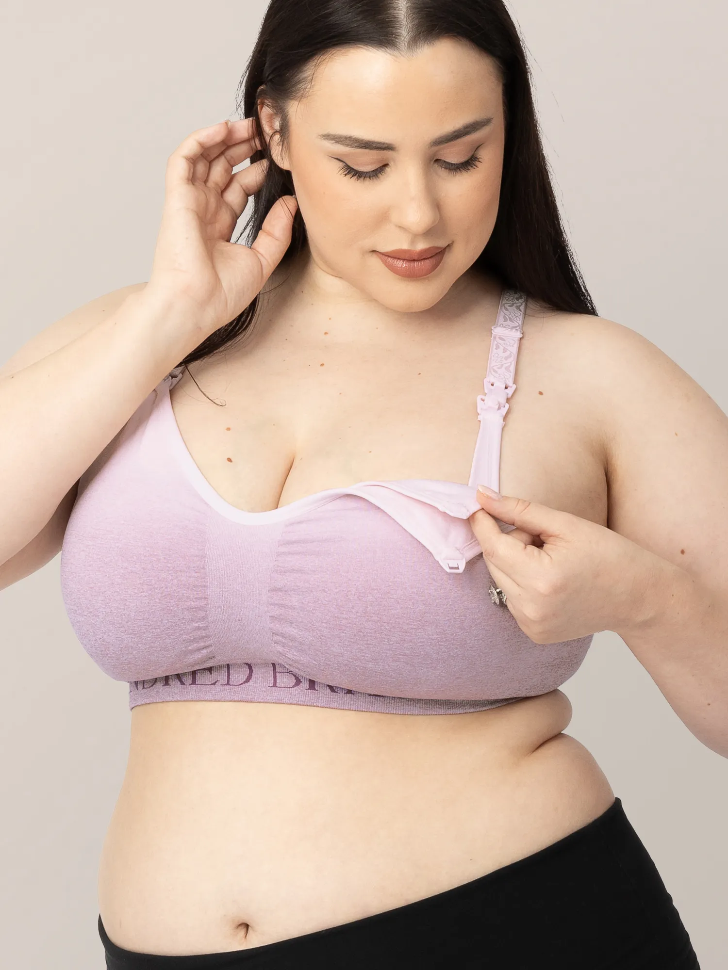 Sublime® Hands-Free Pumping & Nursing Sports Bra | Ombre Purple