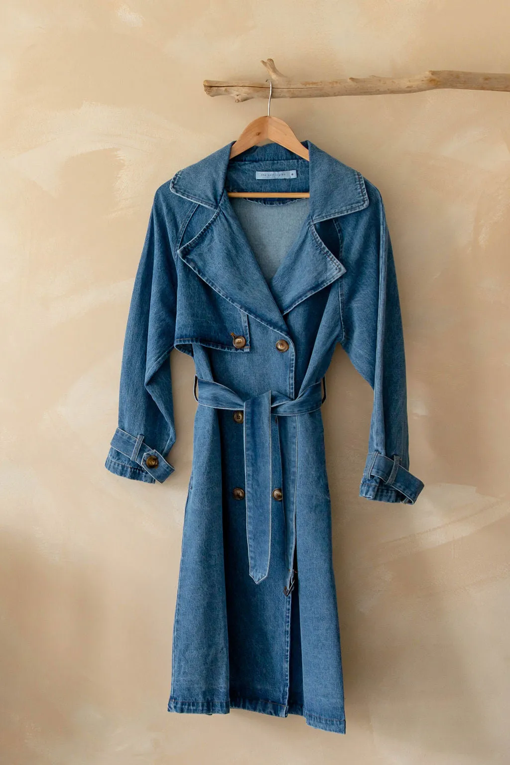 Suki Denim Trench Coat - Blue