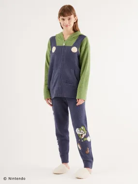 Super Mario Ladies Luigi Parka & Long Pants Pajama Set