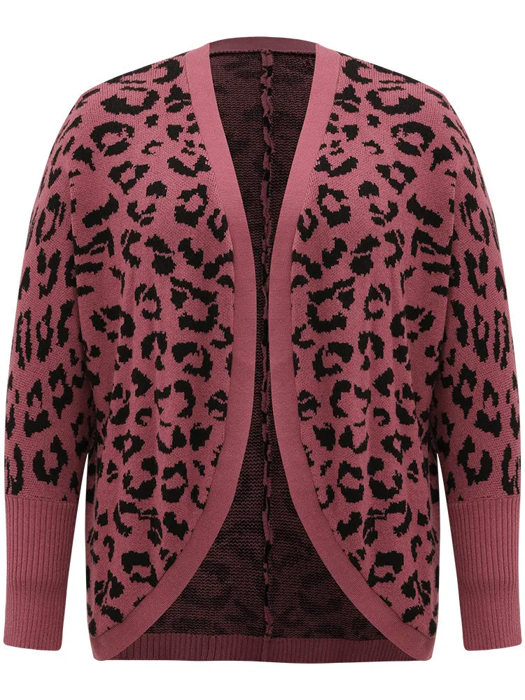 Supersoft Essentials Leopard Curved Hem Cardigan