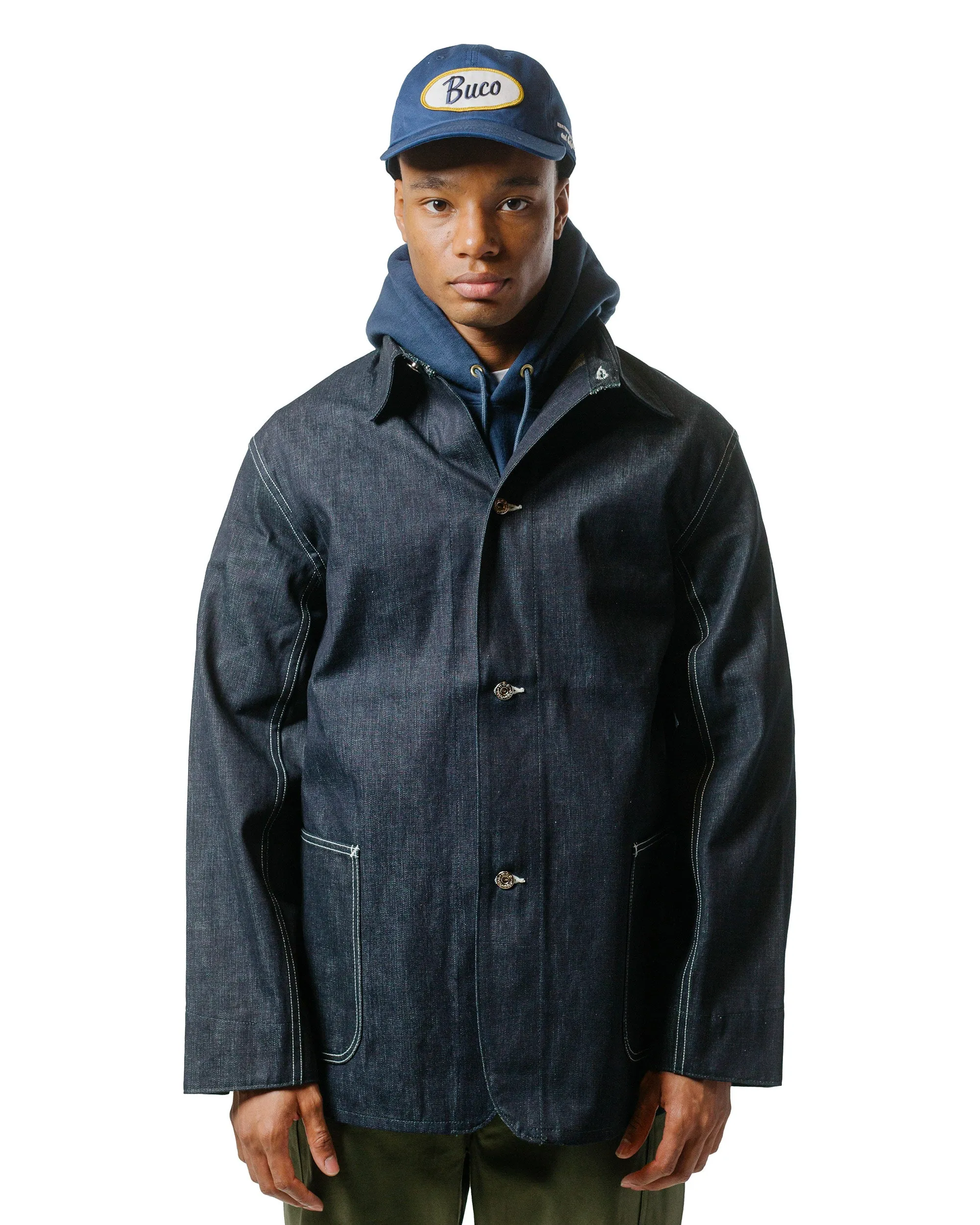 The Real McCoy's MJ24013 WWII Denim Chore Coat Indigo