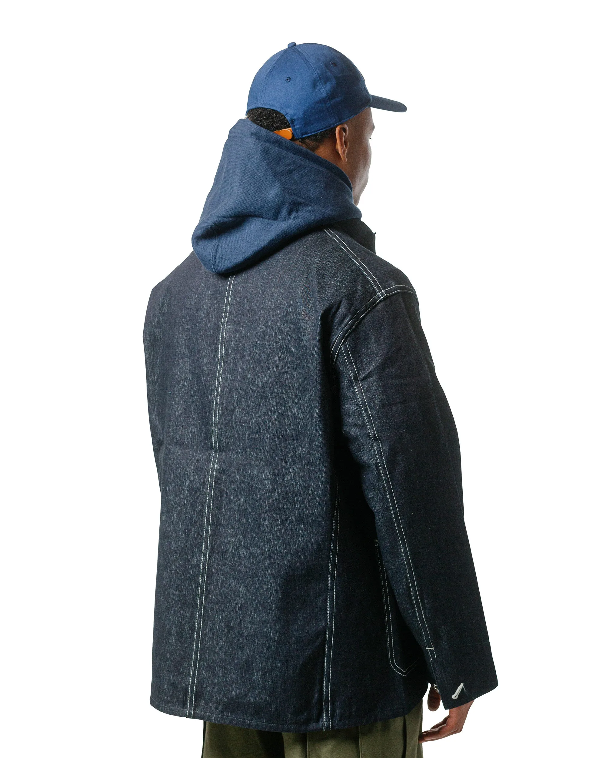 The Real McCoy's MJ24013 WWII Denim Chore Coat Indigo