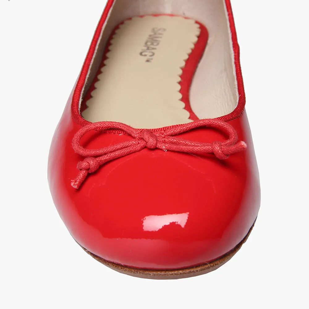 Tina Red Patent Leather Ballet Flat