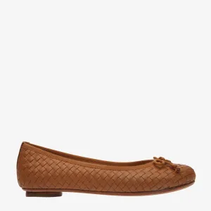 Tina Tan Woven Leather Ballet Flat