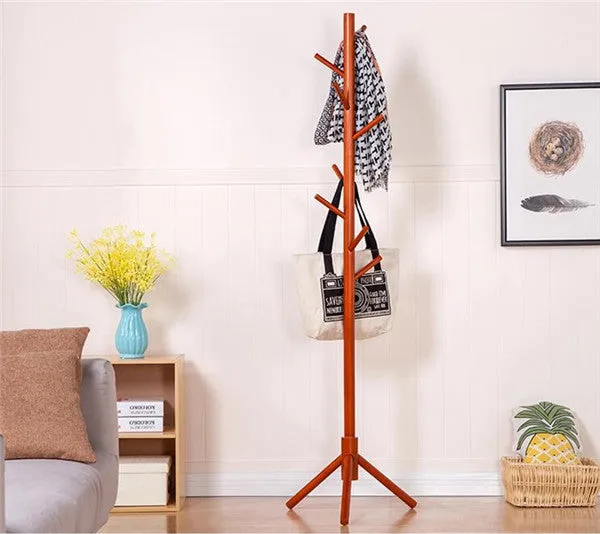 Tree Style Coat Tree with Tripod Base and 7 Hooks