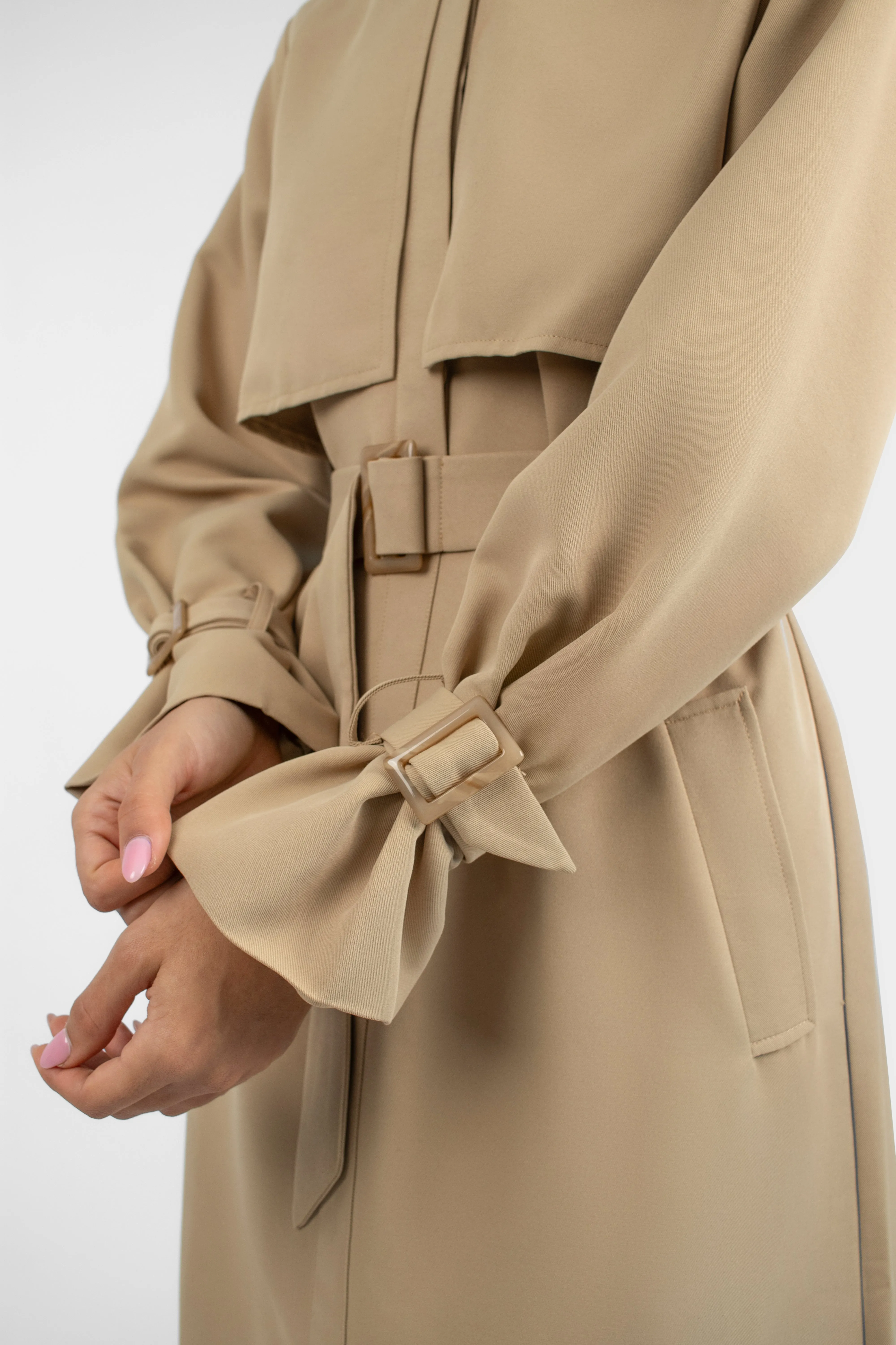 Trench Coat Dress - Tan