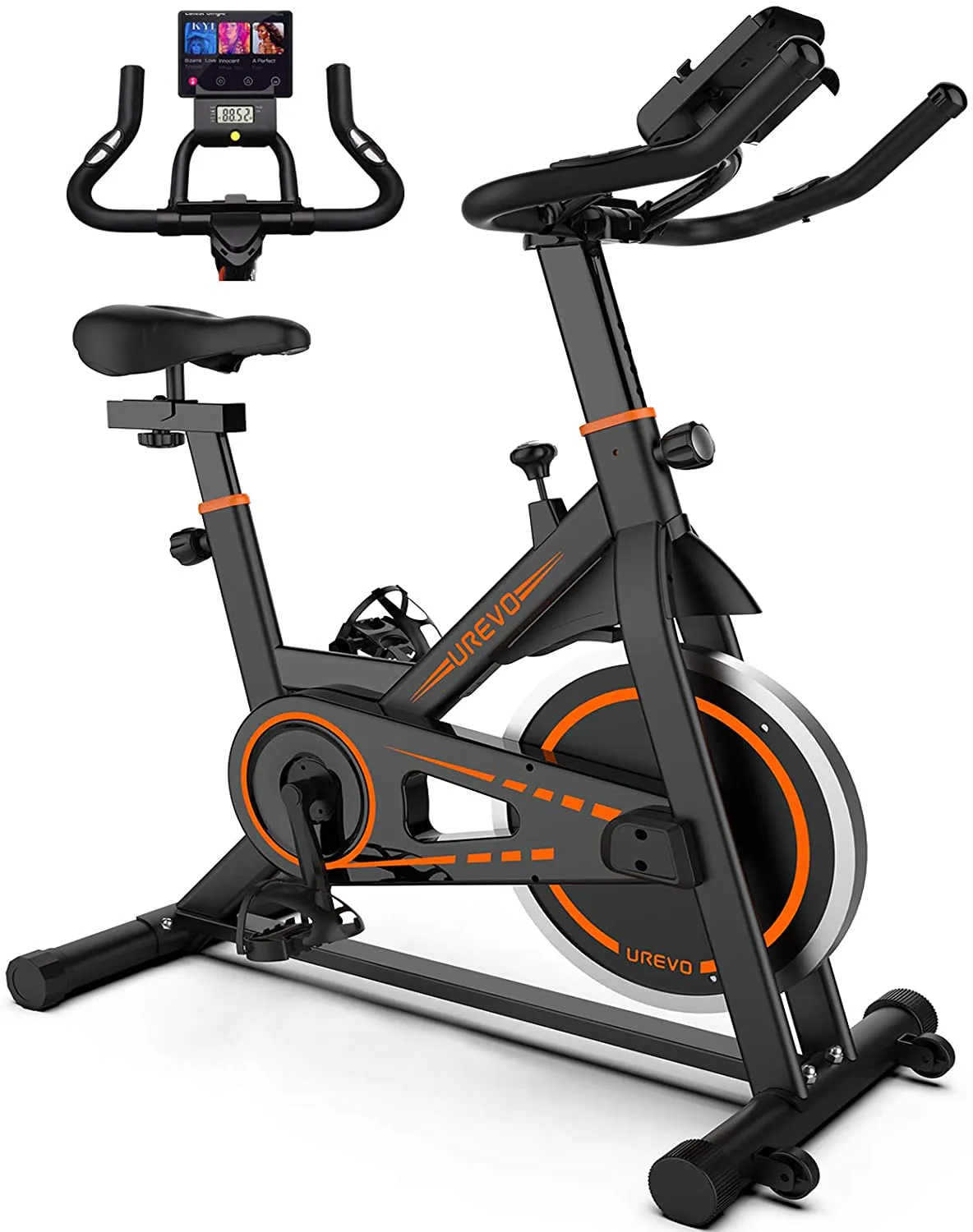 UREVO Indoor Cycling Bike Stationary,Exercise Bike Workout Bike,Fitness Bikes for Home Cardio Workout Bike Training Bike