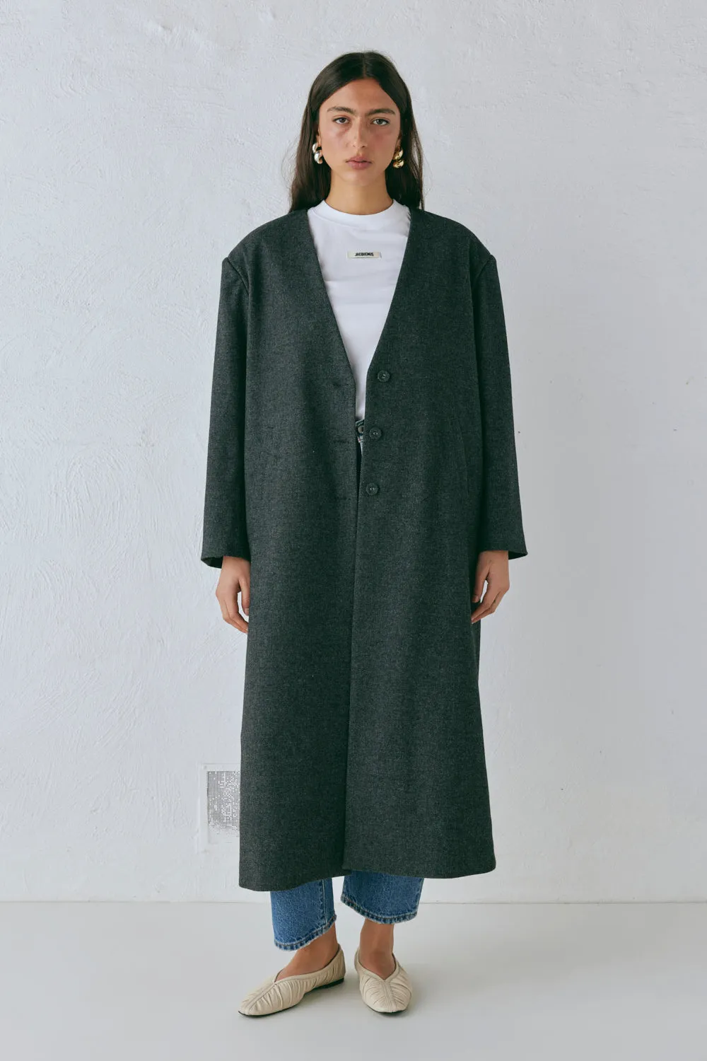 Vale Trench Coat Charcoal