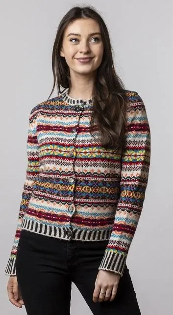 Vest van zachte shetlandwol | Eribe westray fairisle cardigan firefly