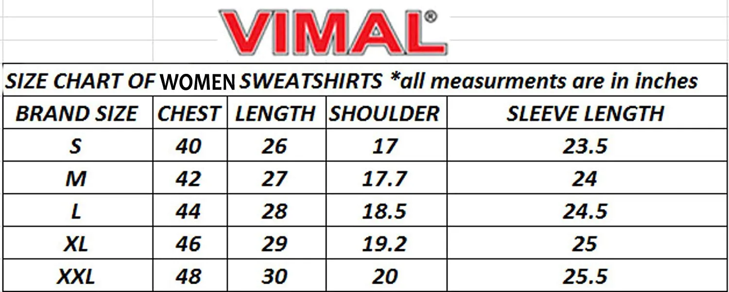 VIMAL JONNEY Women Regular Fit Cotton Round Neck Sweatshirts(Pink_Large_Pack of 1)-SW_50_Pink_001-L