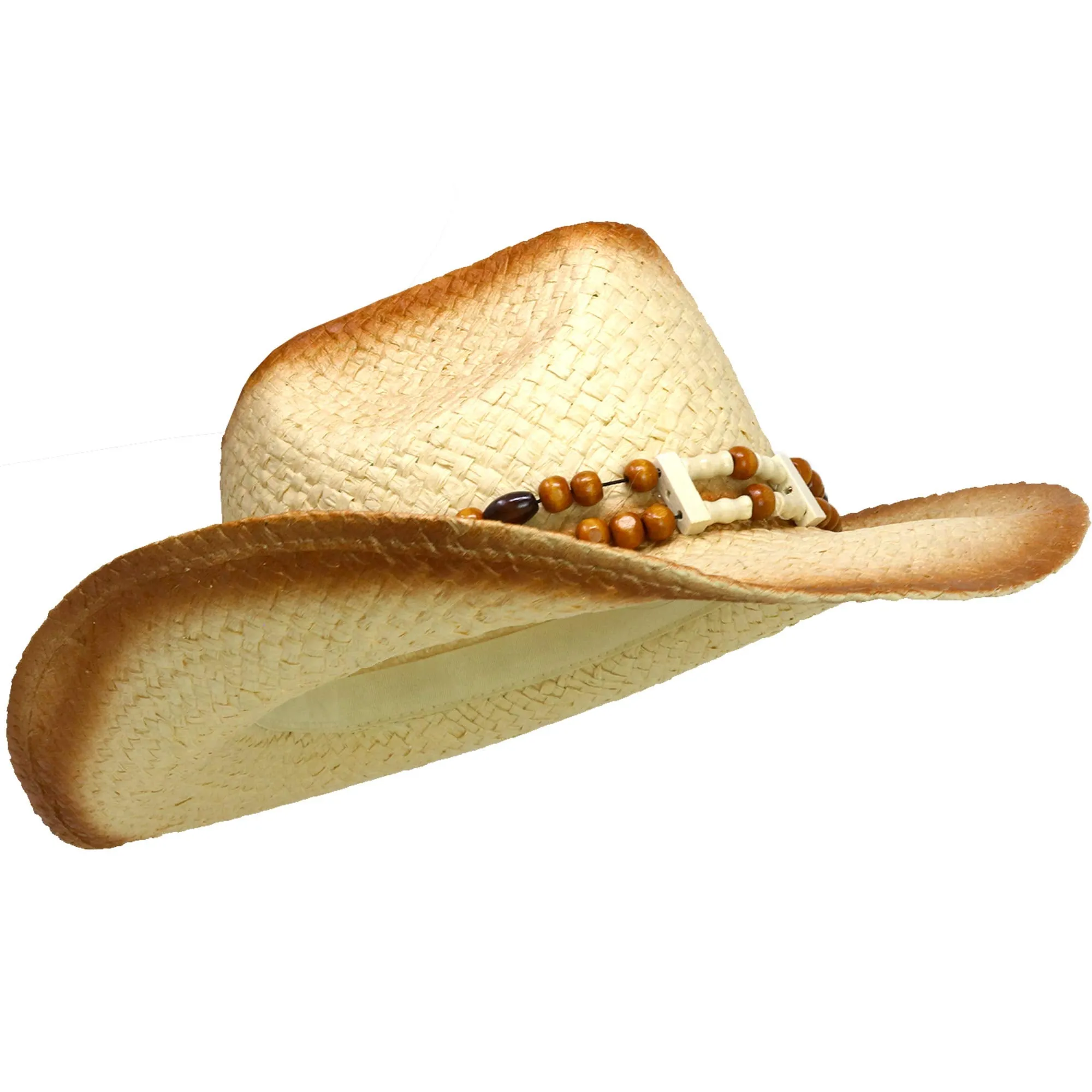 Western Straw Cowboy Hat - Straw Woven Cow Boy Hats Costume Accessories - 1 Piece