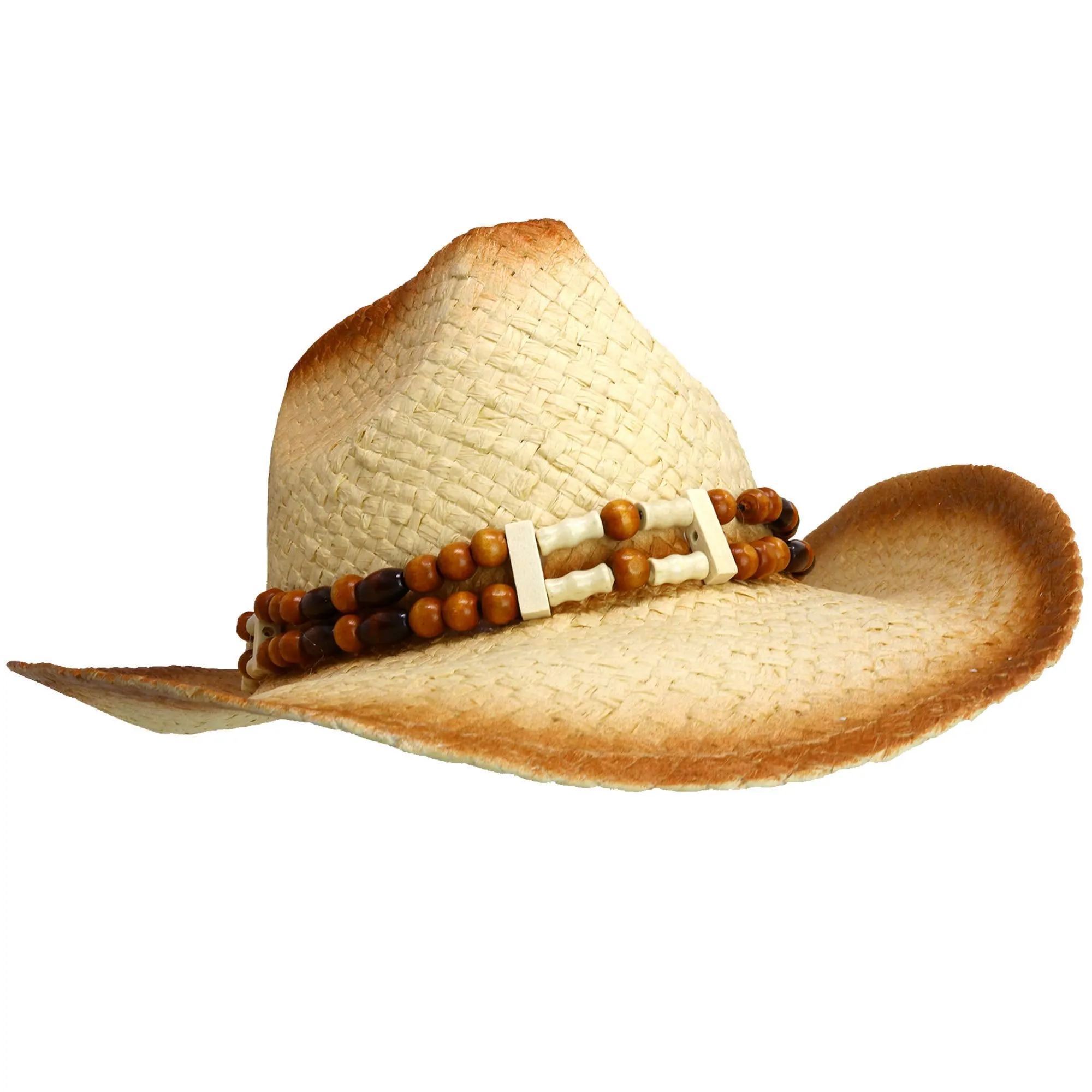 Western Straw Cowboy Hat - Straw Woven Cow Boy Hats Costume Accessories - 1 Piece