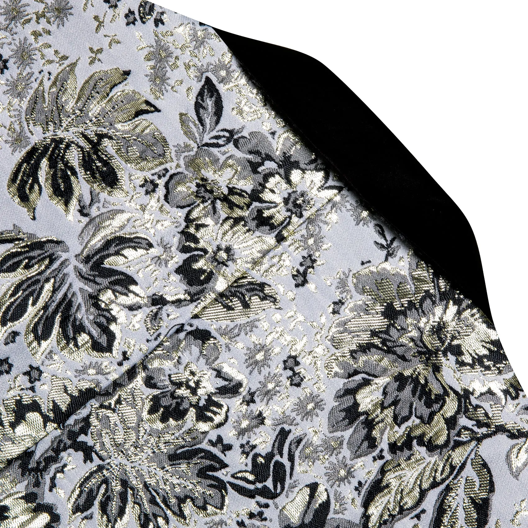 White Black Tan Floral Men's Suit for Party