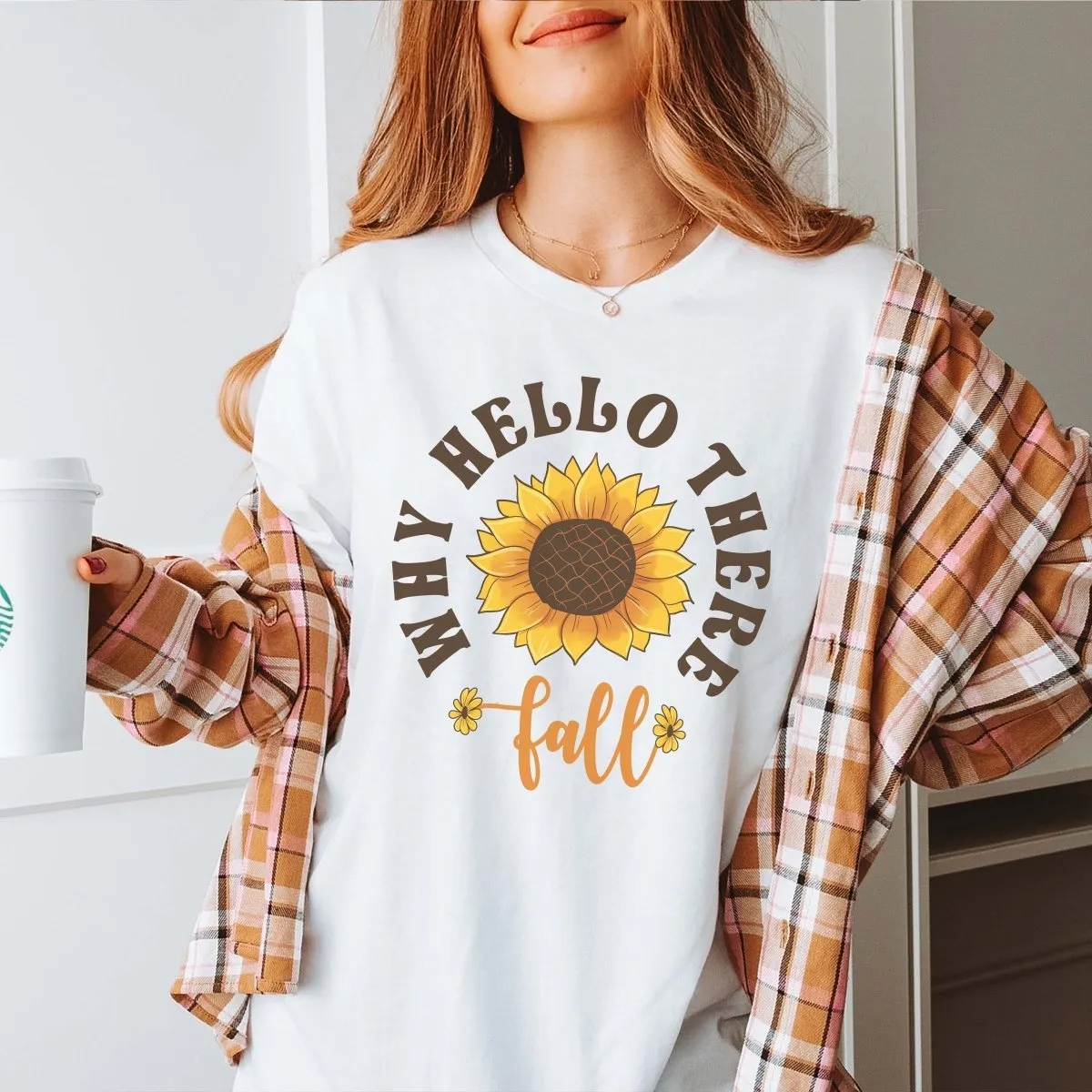 Why Hello There Fall Wholesale Bella Graphic Tee - Quick Shipping