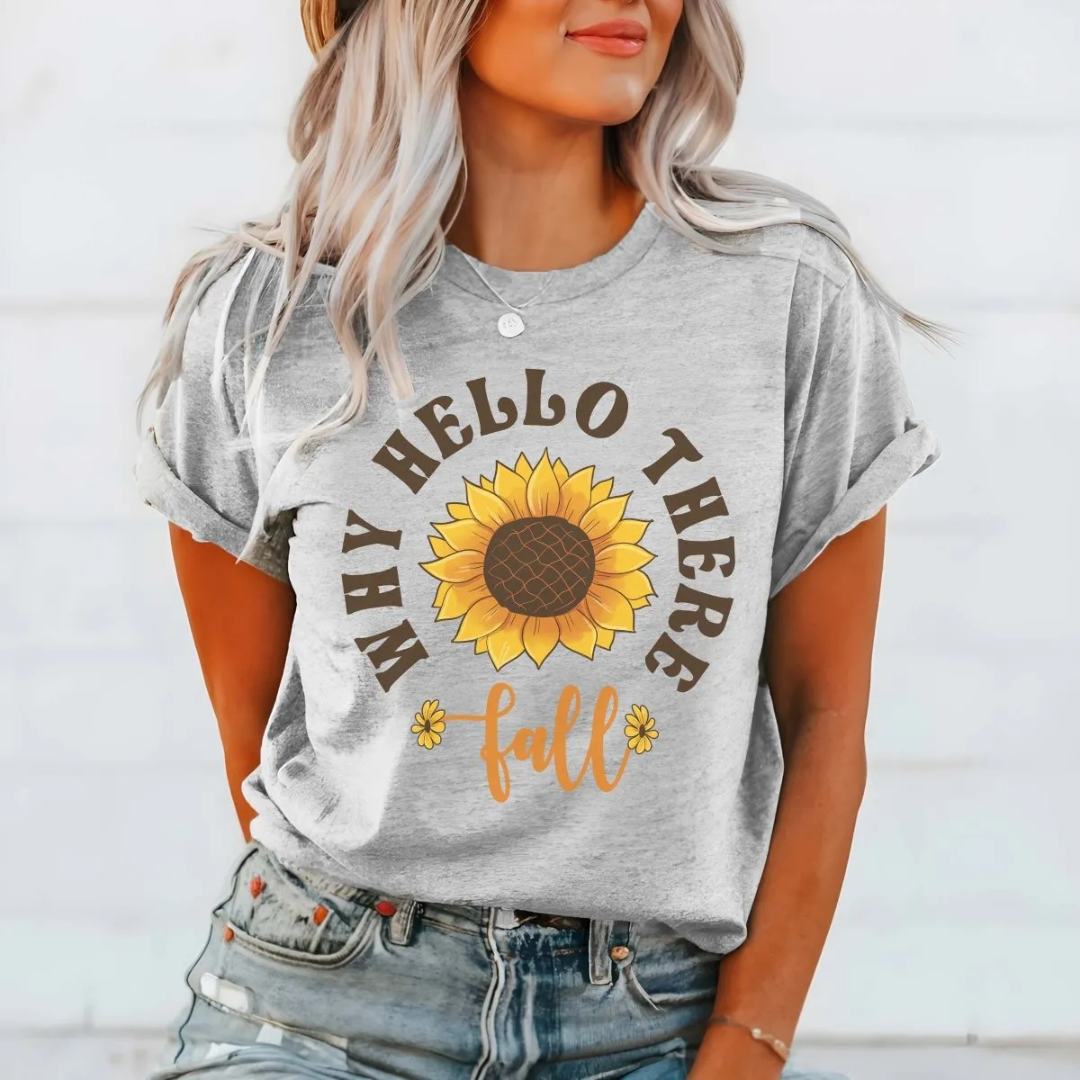 Why Hello There Fall Wholesale Bella Graphic Tee - Quick Shipping