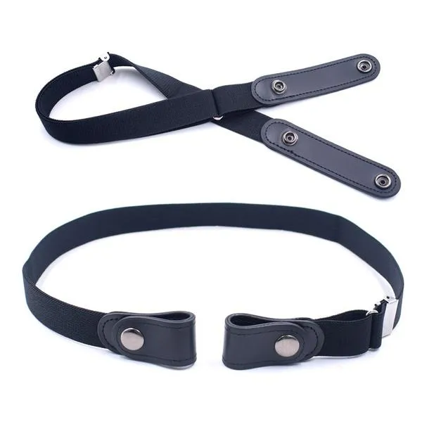 Women Buckle Free Elastic Belts Invisible Belt Waist for Jeans No Buckles Waistband Belt