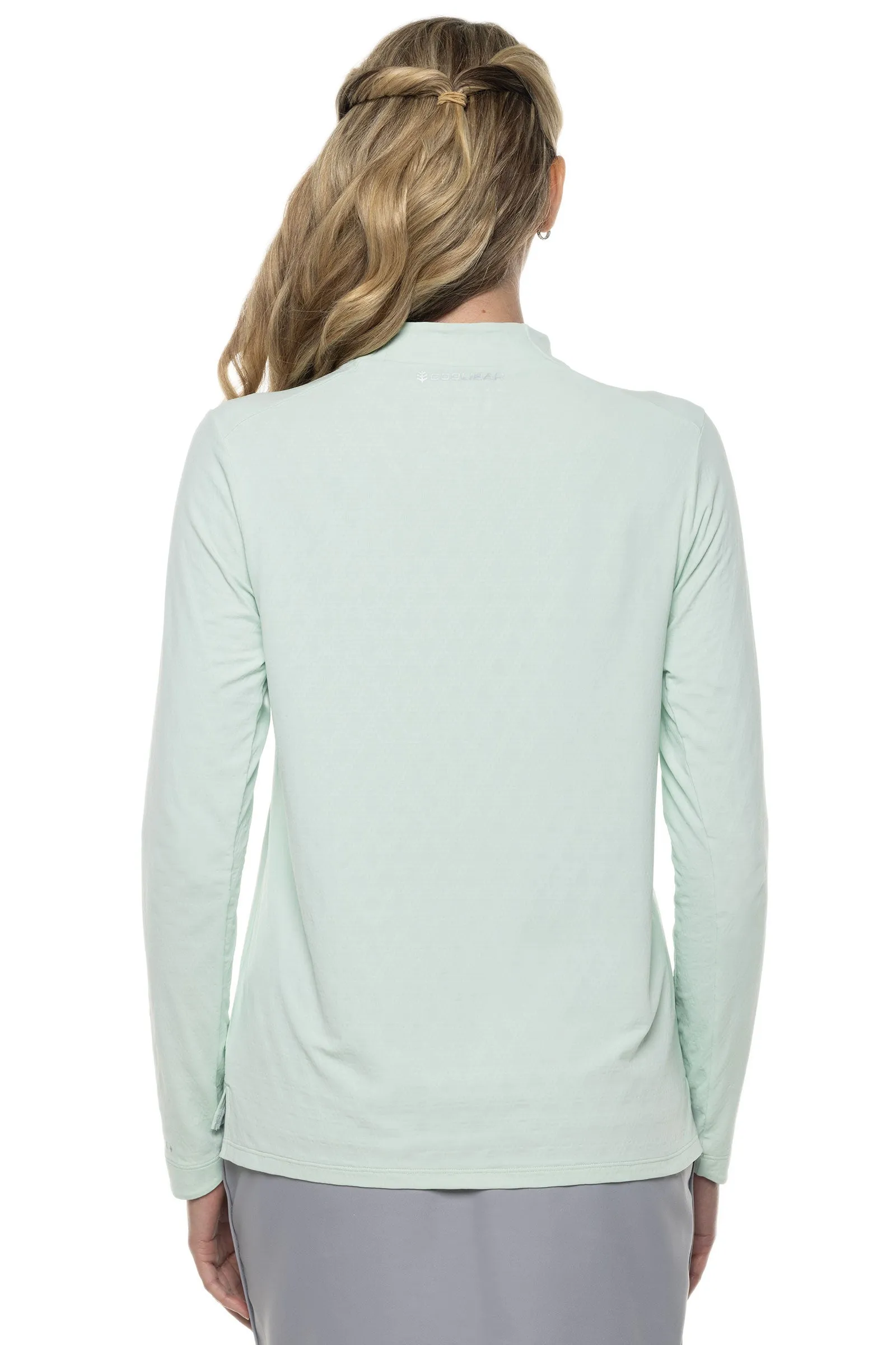 Women's Albatrose Golf Pullover  |  Misty Aqua Diamond Jacquard