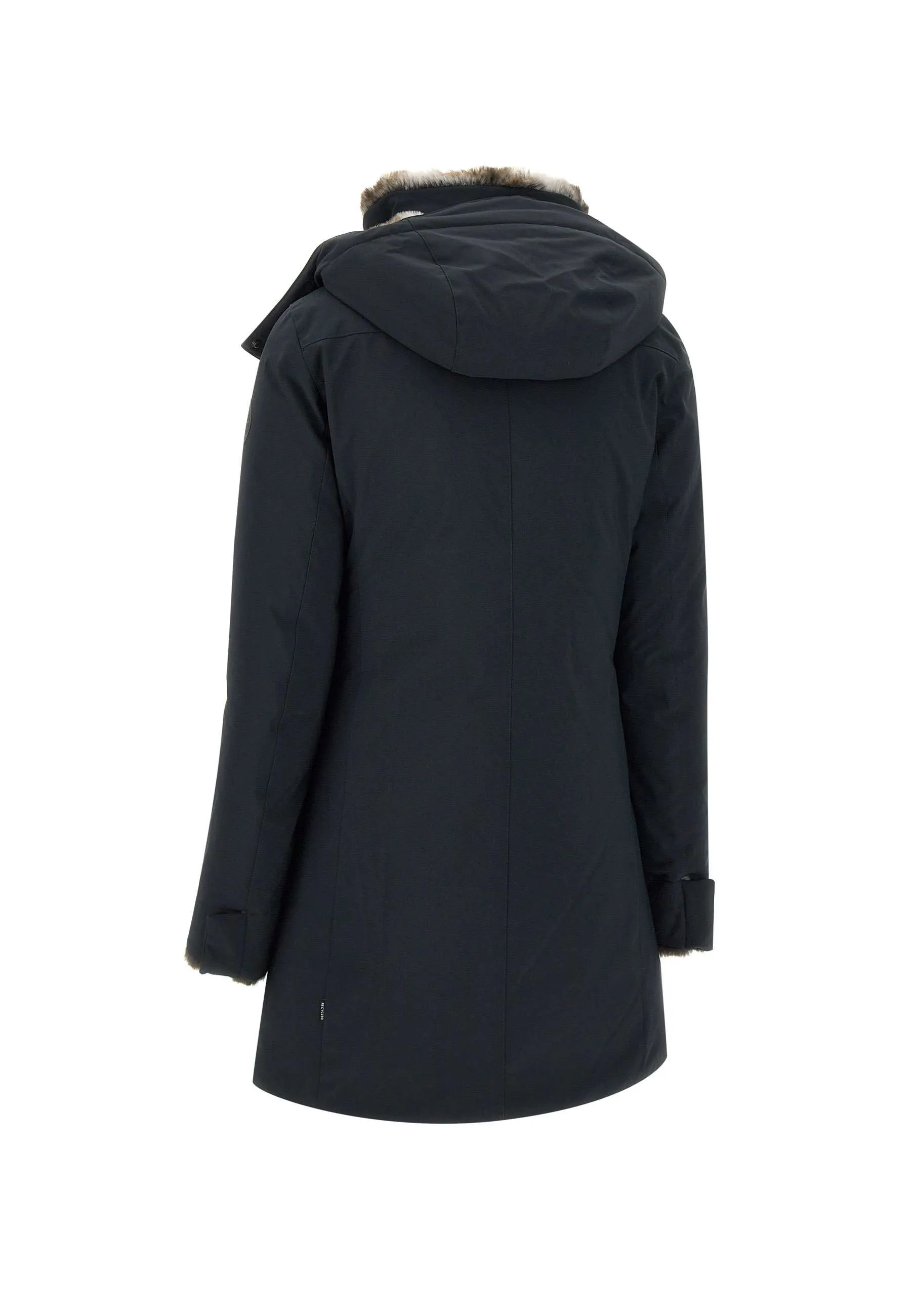 Women's Black Windproof Parka