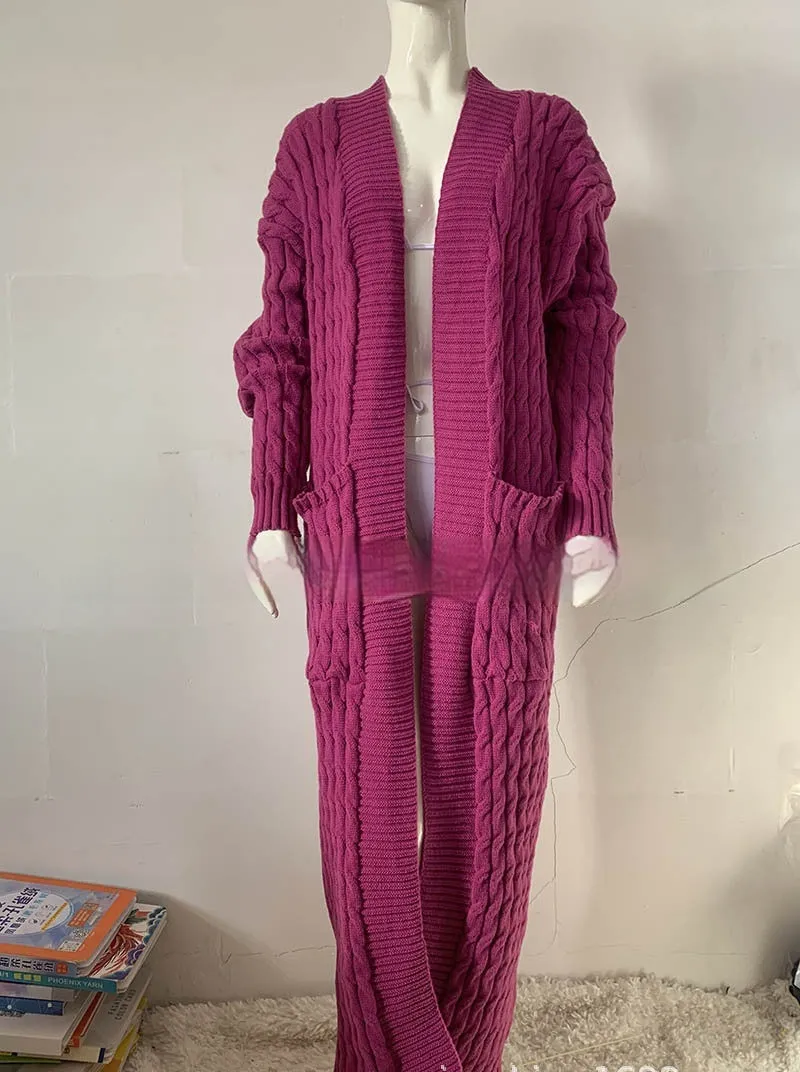 Women's Long Knit Sweater Coat