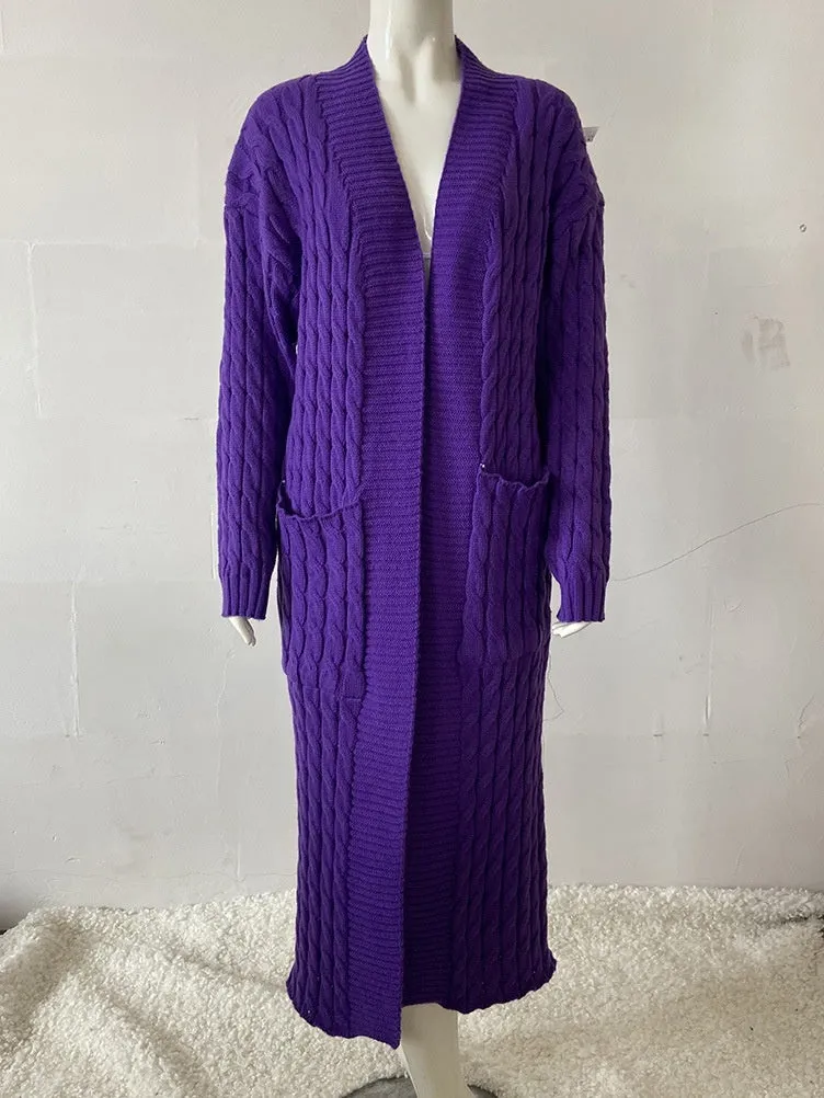 Women's Long Knit Sweater Coat