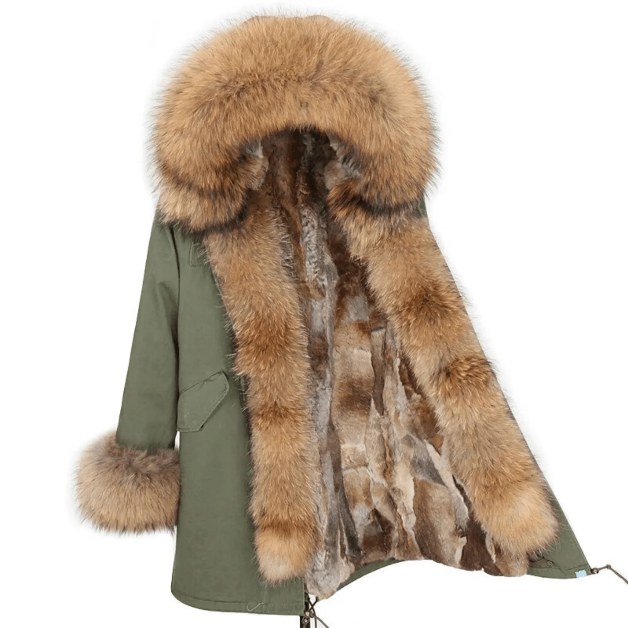 Women's Luxury Real Fur Waterproof Parka "Full Fur Beta Style"