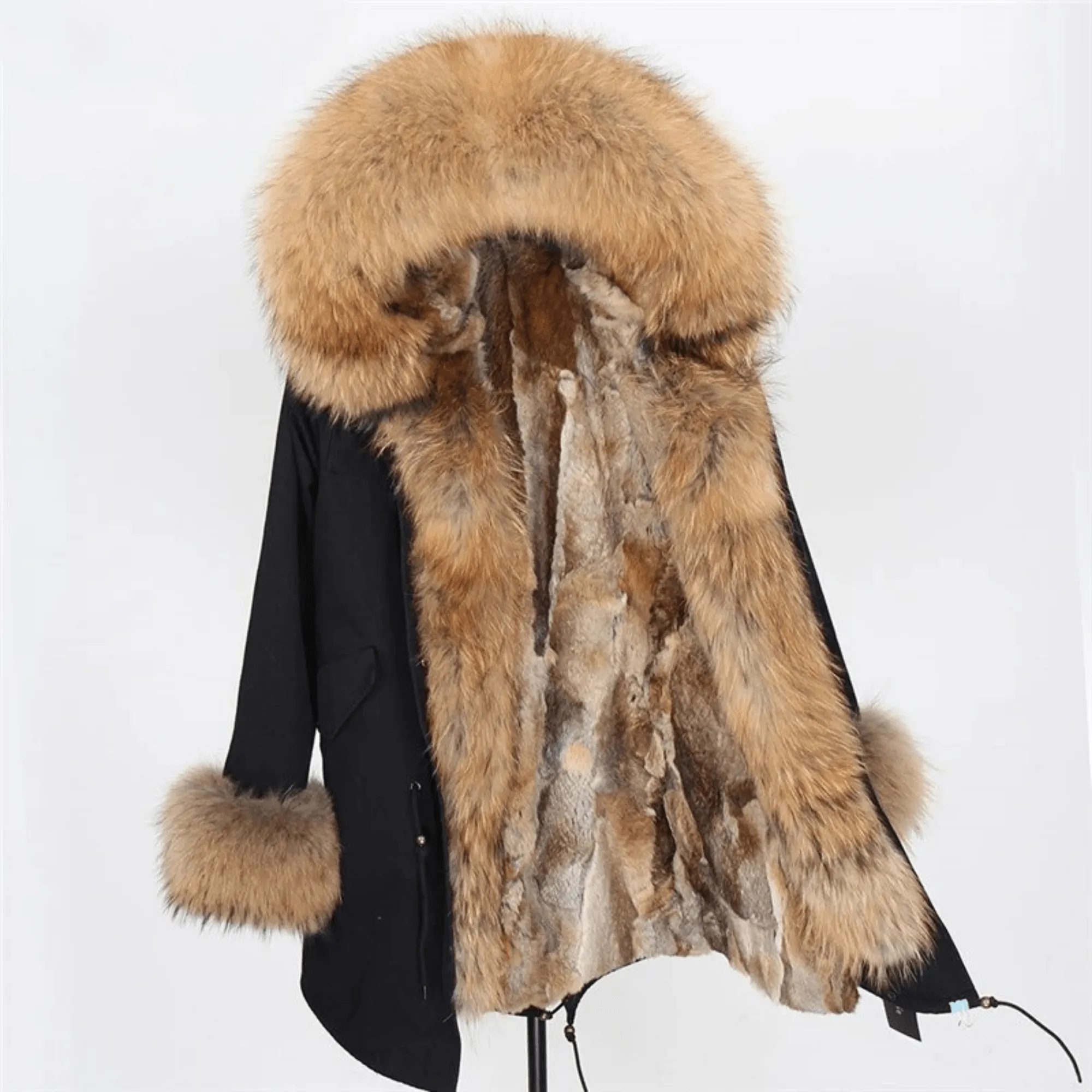 Women's Luxury Real Fur Waterproof Parka "Full Fur Beta Style"