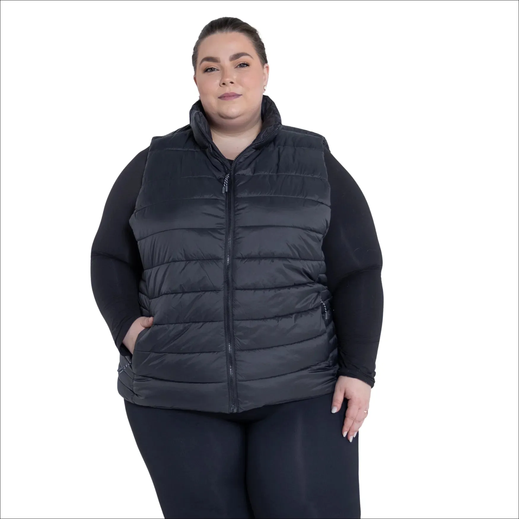 Women’s Plus Size 1X-6X Synthetic Outerwear Synthetic Down Vest