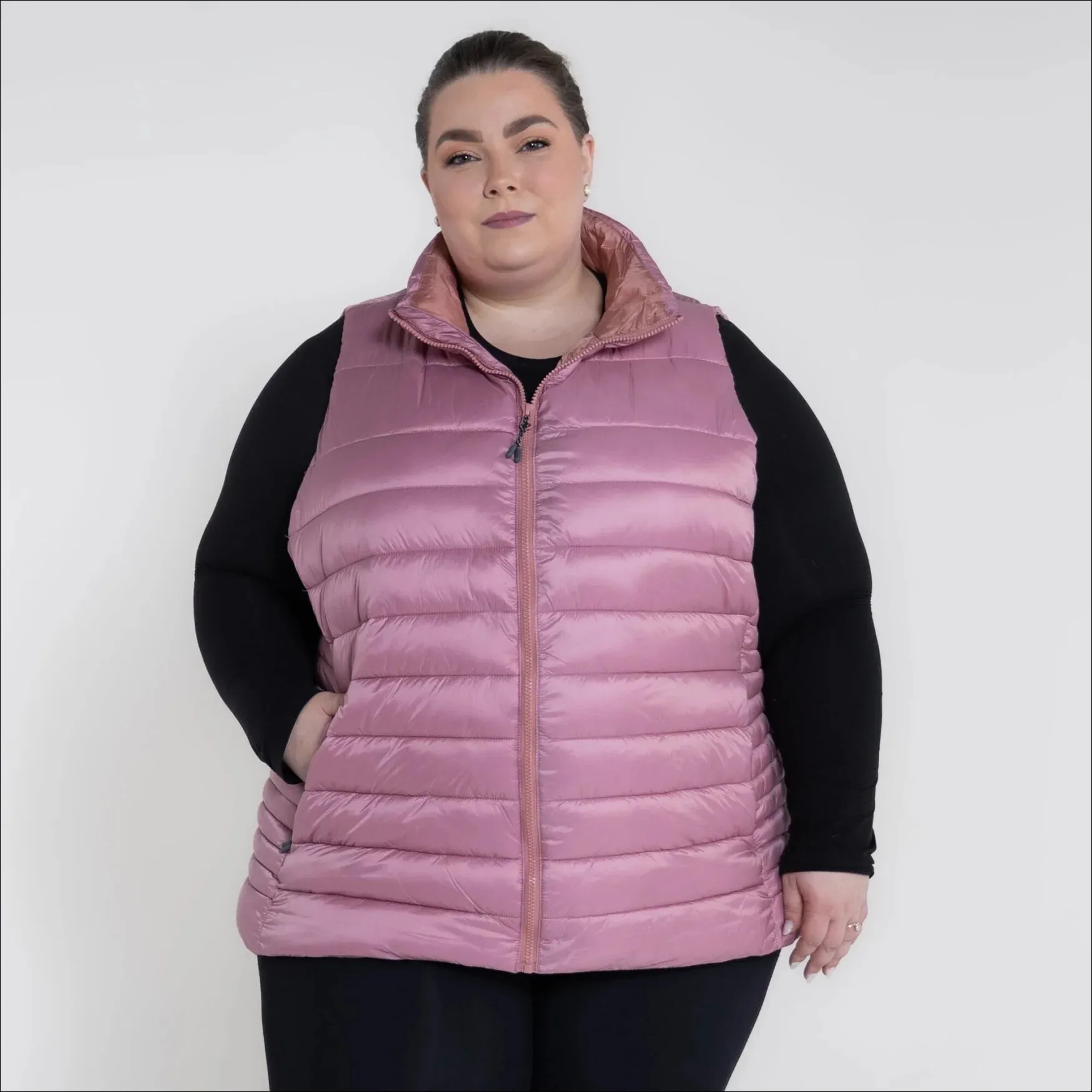 Women’s Plus Size 1X-6X Synthetic Outerwear Synthetic Down Vest