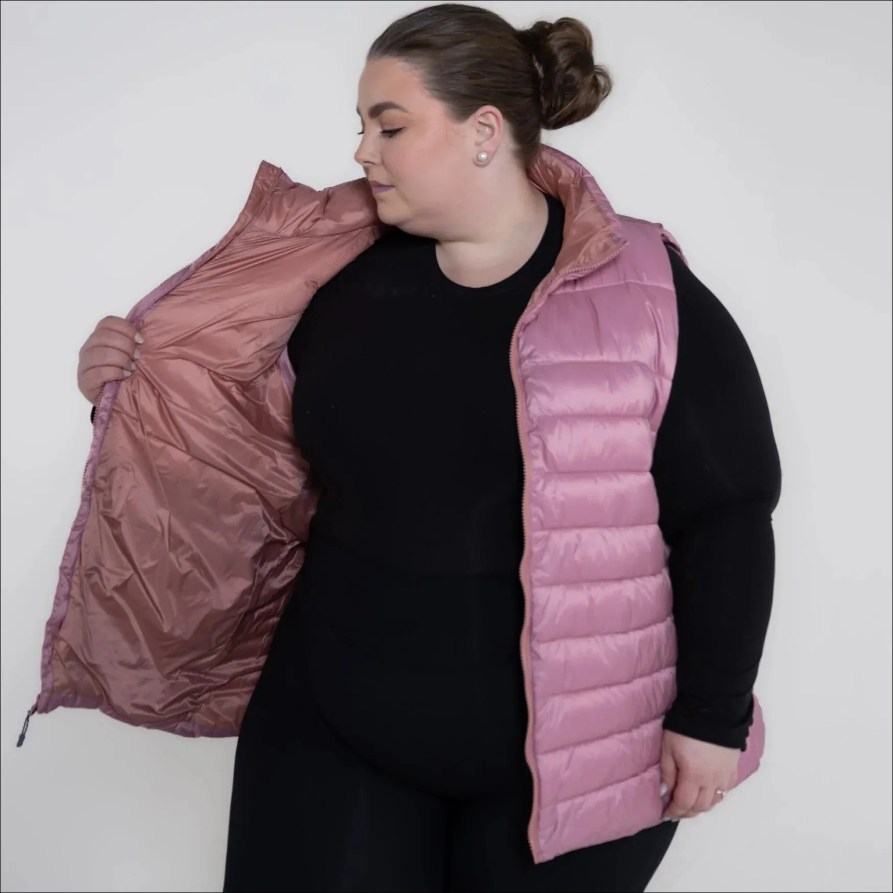 Women’s Plus Size 1X-6X Synthetic Outerwear Synthetic Down Vest