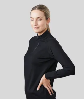 Womens Superfine Merino 1/2 Zip Sweater