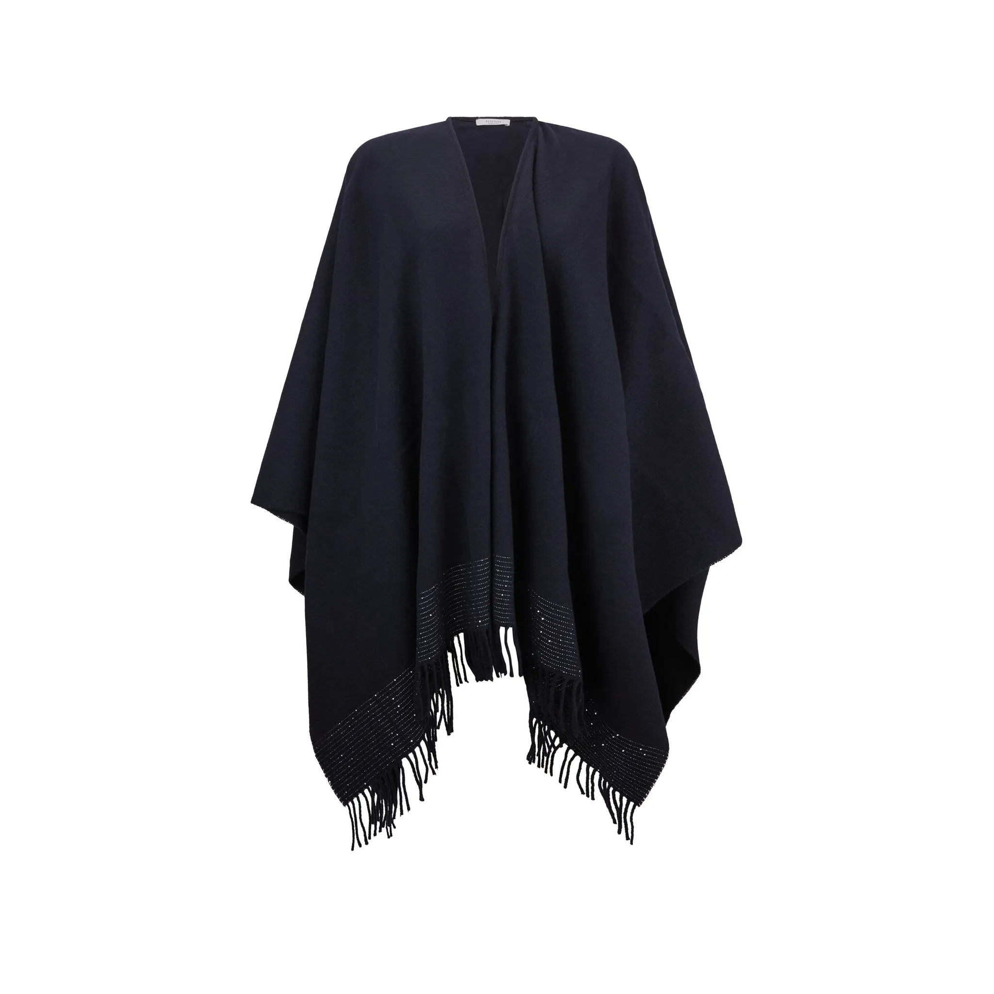 Wool Cashmere Sequin Cape